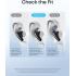 Anker Soundcore Liberty Buds, Semi-in-Ear Design, Removable Ear Fins, Real-Time Adaptive Noise Cancelling, Fast Charging, Wireless Bluetooth Earbuds, Translation Earbuds, 30H Playtime - Black
